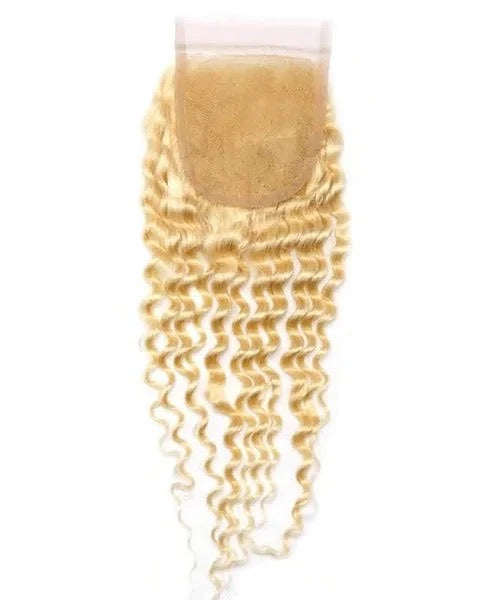 Blonde Diamond Curl Lace Closure