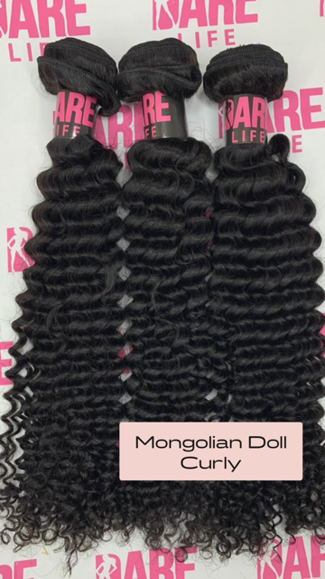 Mongolian Doll Curly Hair Bundles