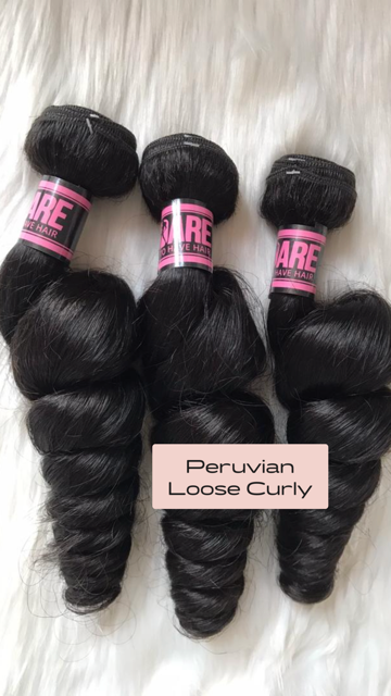 Peruvian Loose Curly Hair Bundles