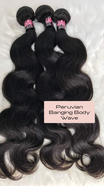 Peruvian Banging Body Wave Hair Bundles